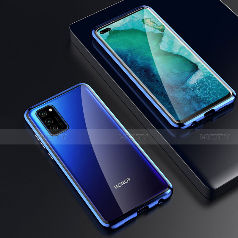 Huawei Honor V30 5G用ケース 高級感 手触り良い アルミメタル 製の金属製 360度 フルカバーバンパー 鏡面 カバー T01 ファーウェイ 