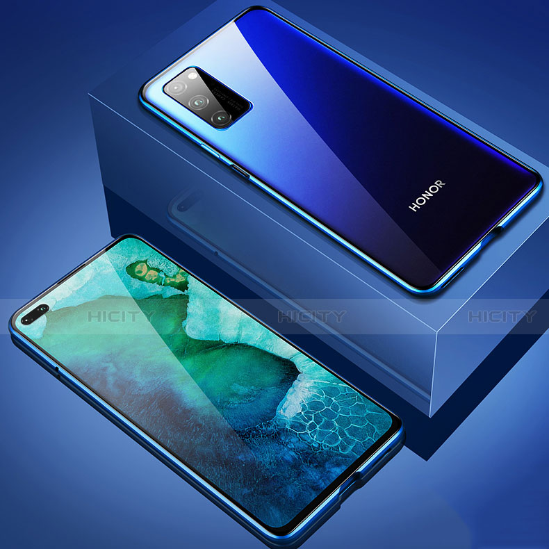 Huawei Honor V30 5G用ケース 高級感 手触り良い アルミメタル 製の金属製 360度 フルカバーバンパー 鏡面 カバー T02 ファーウェイ 