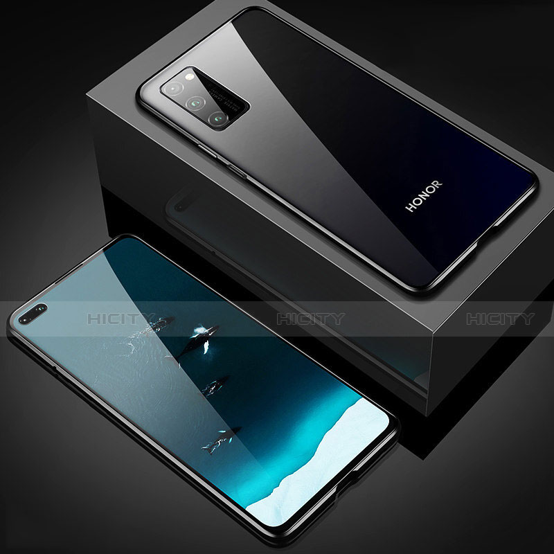 Huawei Honor V30 5G用ケース 高級感 手触り良い アルミメタル 製の金属製 360度 フルカバーバンパー 鏡面 カバー T02 ファーウェイ 