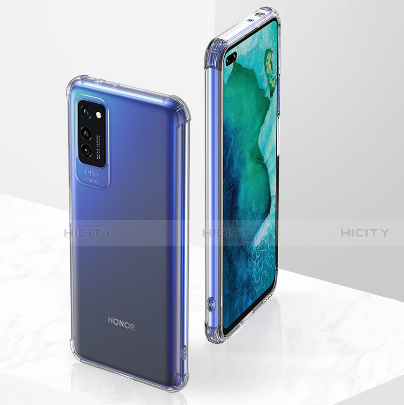 Huawei Honor V30 Pro 5G用極薄ソフトケース シリコンケース 耐衝撃 全面保護 クリア透明 K06 ファーウェイ クリア