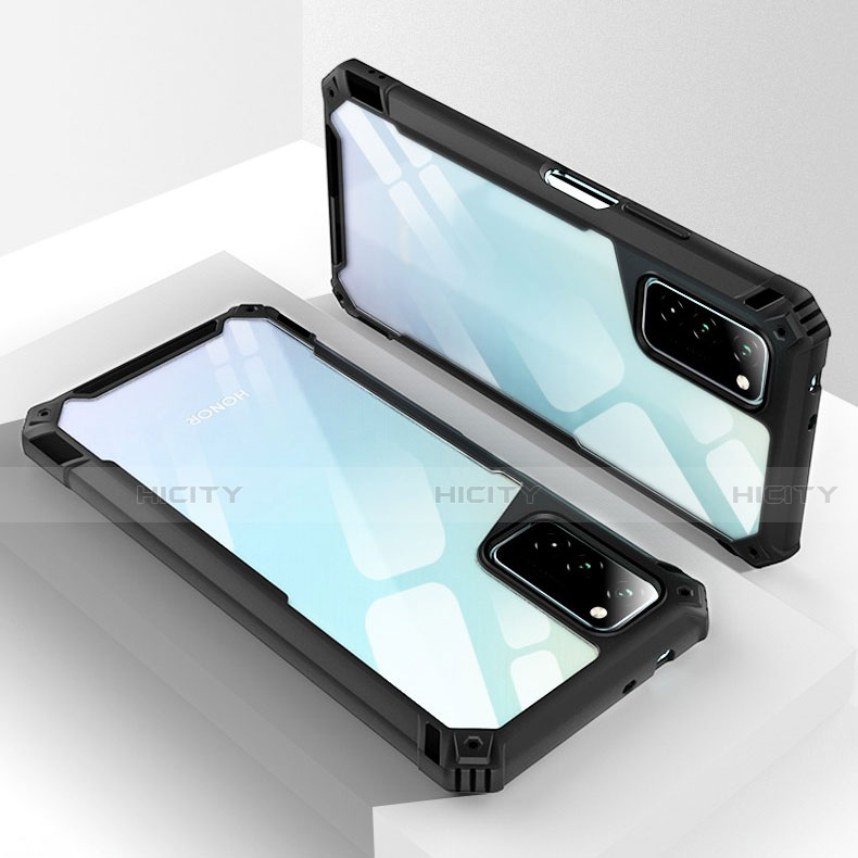 Huawei Honor V30 Pro 5G用ハイブリットバンパーケース クリア透明 プラスチック 鏡面 カバー H01 ファーウェイ 