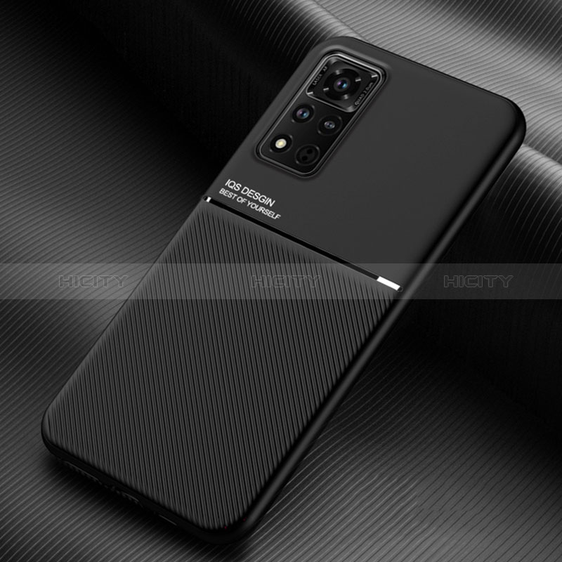 Huawei Honor V40 5G用極薄ソフトケース シリコンケース 耐衝撃 全面保護 マグネット式 バンパー ファーウェイ ブラック