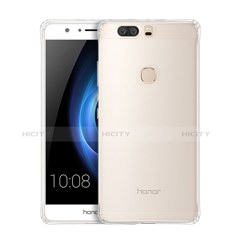 Huawei Honor V8用極薄ソフトケース シリコンケース 耐衝撃 全面保護 クリア透明 T05 ファーウェイ クリア