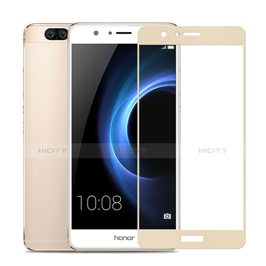 Huawei Honor V8用強化ガラス フル液晶保護フィルム ファーウェイ ゴールド