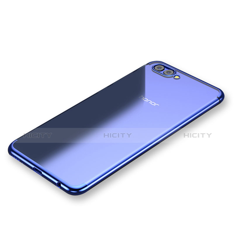 Huawei Honor View 10用極薄ソフトケース シリコンケース 耐衝撃 全面保護 クリア透明 H03 ファーウェイ ネイビー