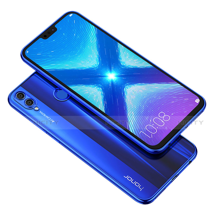 Huawei Honor View 10 Lite用極薄ソフトケース シリコンケース 耐衝撃 全面保護 クリア透明 T04 ファーウェイ ネイビー