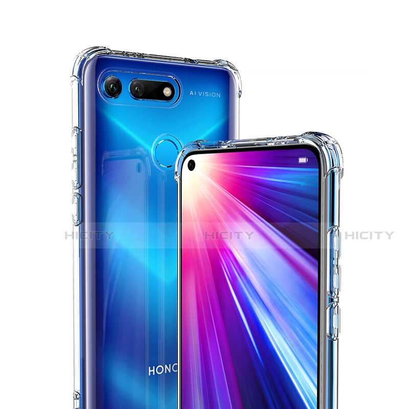 Huawei Honor View 20用極薄ソフトケース シリコンケース 耐衝撃 全面保護 クリア透明 K02 ファーウェイ クリア