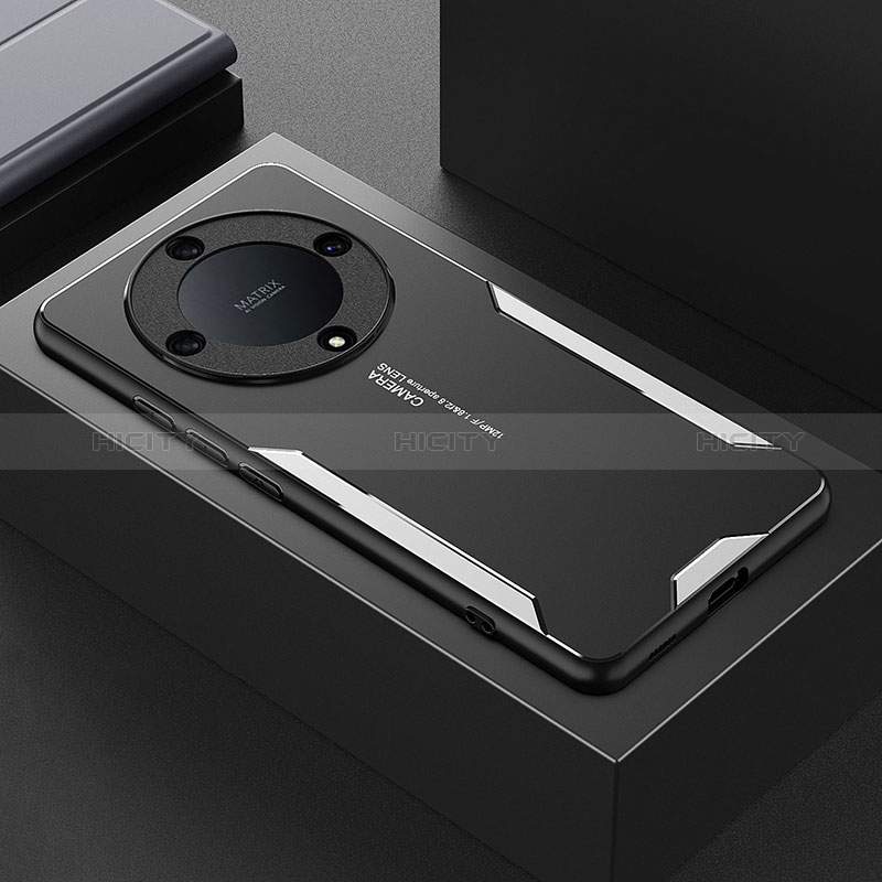Huawei Honor X9a 5G用ケース 高級感 手触り良い アルミメタル 製の金属製 兼シリコン カバー PB1 ファーウェイ 