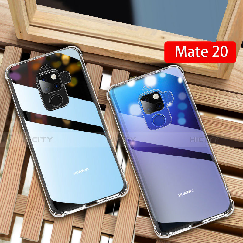 Huawei Mate 20用極薄ソフトケース シリコンケース 耐衝撃 全面保護 クリア透明 T03 ファーウェイ クリア