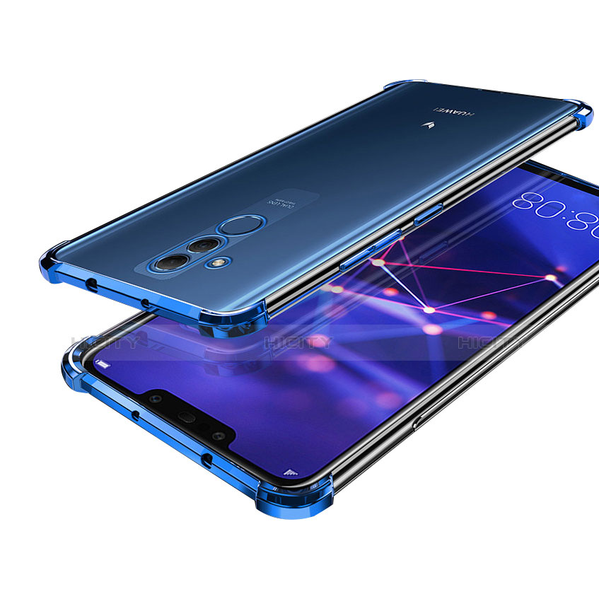 Huawei Mate 20 Lite用極薄ソフトケース シリコンケース 耐衝撃 全面保護 クリア透明 H02 ファーウェイ ネイビー