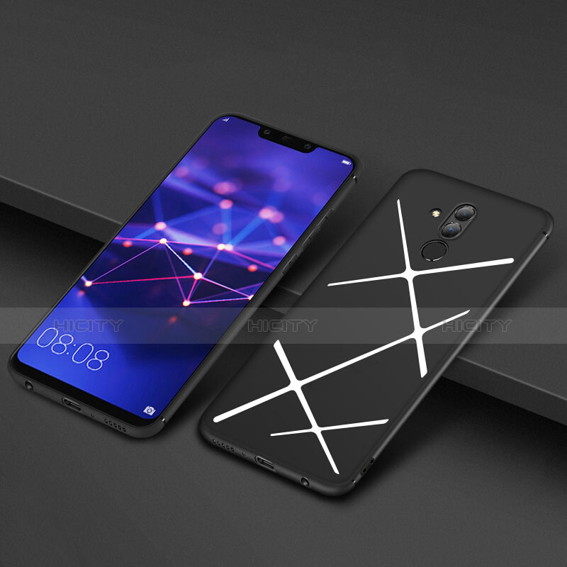 Huawei Mate 20 Lite用シリコンケース ソフトタッチラバー ツイル ファーウェイ ホワイト