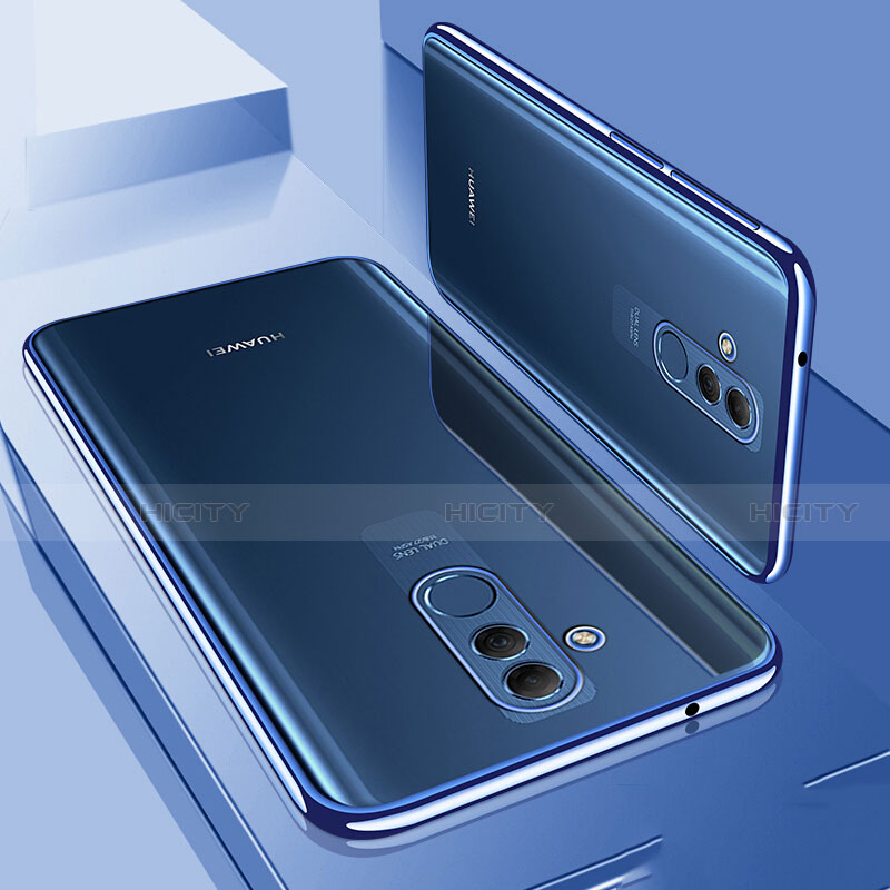 Huawei Mate 20 Lite用極薄ソフトケース シリコンケース 耐衝撃 全面保護 クリア透明 S01 ファーウェイ ネイビー