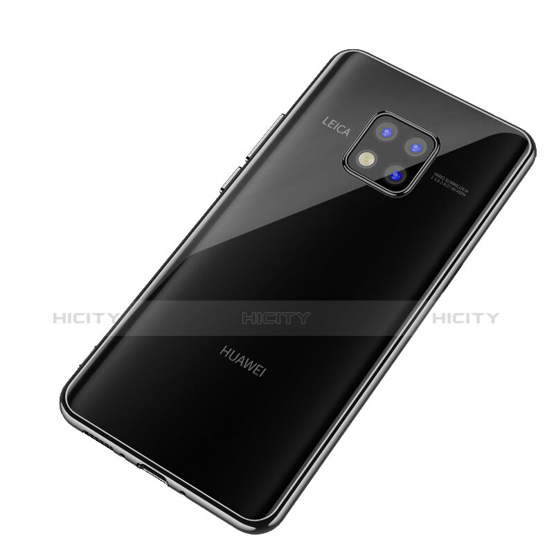 Huawei Mate 20 Pro用シリコンケース ソフトタッチラバー 鏡面 ファーウェイ ブラック