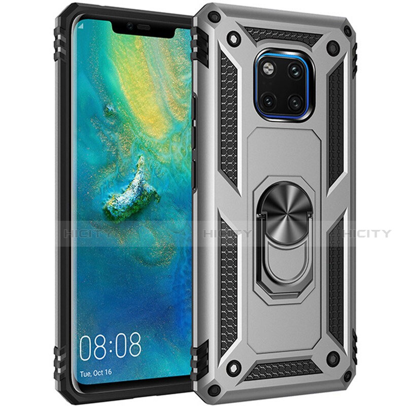 Huawei Mate 20 Pro用ハイブリットバンパーケース プラスチック アンド指輪 マグネット式 R01 ファーウェイ 