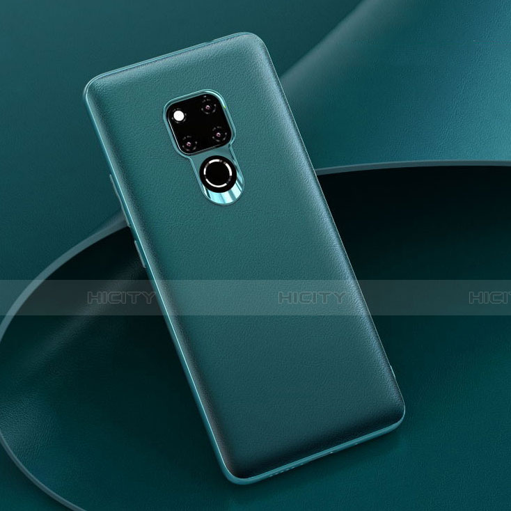 Huawei Mate 20 X 5G用ケース 高級感 手触り良いレザー柄 R08 ファーウェイ グリーン