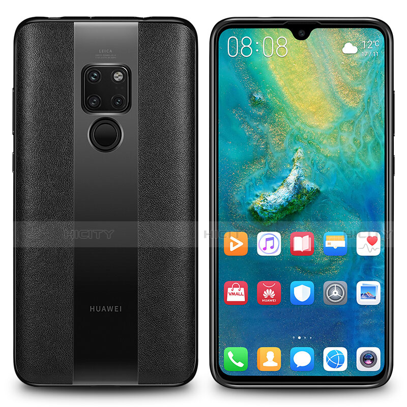 Huawei Mate 20 X 5G用シリコンケース ソフトタッチラバー レザー柄 カバー H03 ファーウェイ 