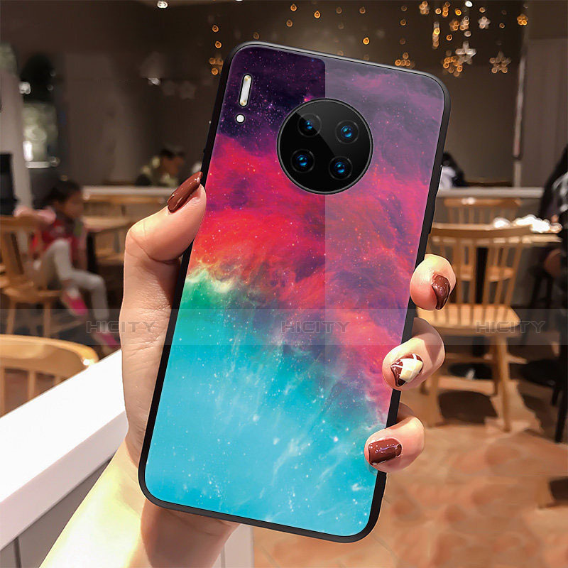 Huawei Mate 30用ハイブリットバンパーケース プラスチック 星空 鏡面 カバー ファーウェイ 