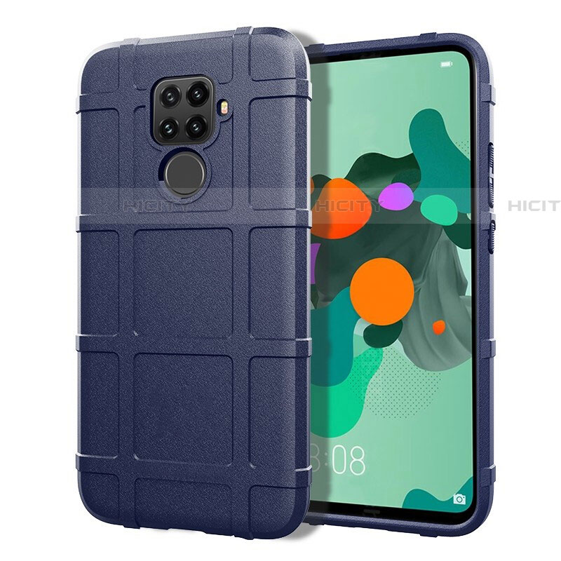 Huawei Mate 30 Lite用360度 フルカバー極薄ソフトケース シリコンケース 耐衝撃 全面保護 バンパー S07 ファーウェイ ネイビー