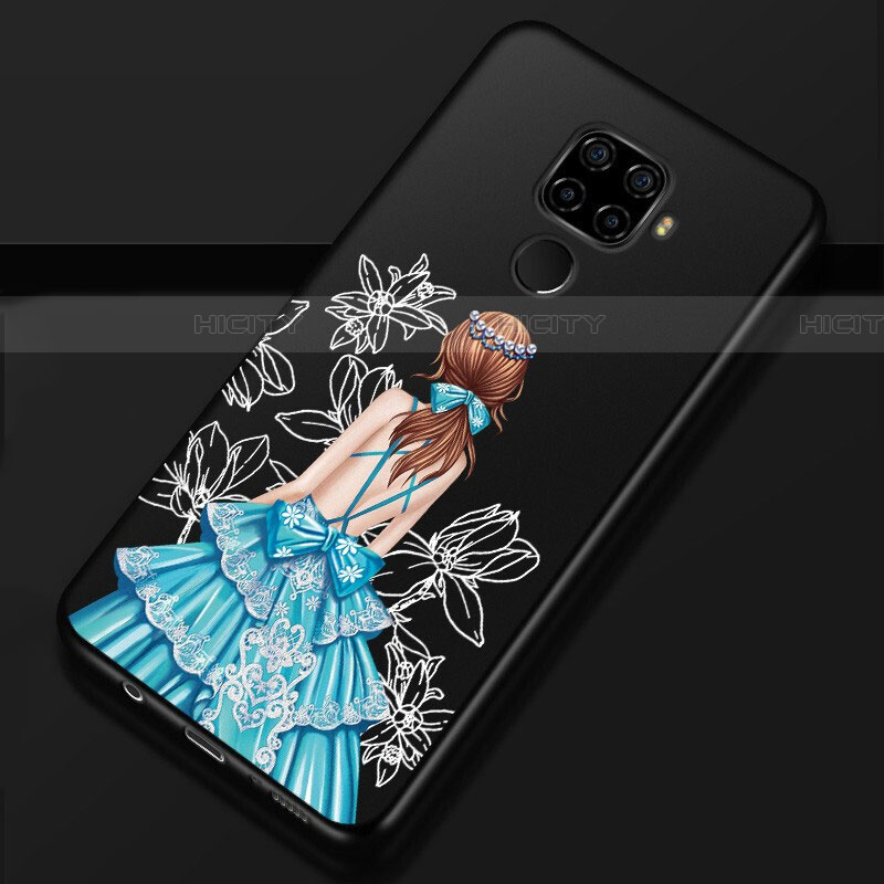 Huawei Mate 30 Lite用シリコンケース ソフトタッチラバー バタフライ ドレスガール ドレス少女 カバー ファーウェイ 