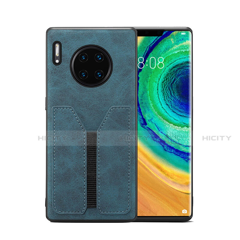 Huawei Mate 30 Pro 5G用ケース 高級感 手触り良いレザー柄 R02 ファーウェイ ネイビー