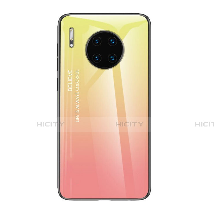 Huawei Mate 30 Pro用ハイブリットバンパーケース プラスチック 鏡面 虹 グラデーション 勾配色 カバー H01 ファーウェイ 