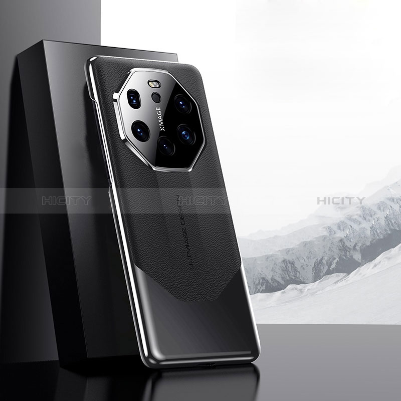 Huawei Mate 40 RS用ケース 高級感 手触り良いレザー柄 JB1 ファーウェイ ブラック