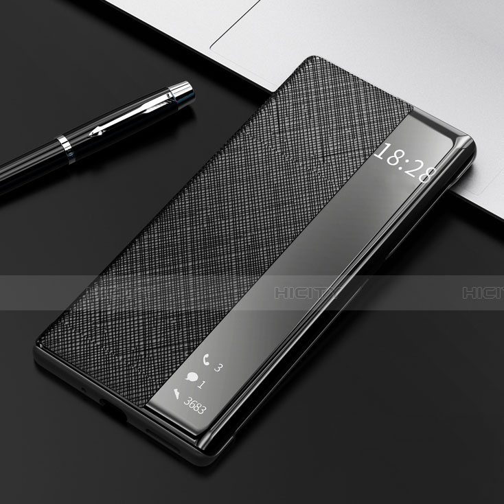 Huawei Mate 40E Pro 4G用手帳型 レザーケース スタンド カバー K08 ファーウェイ ブラック