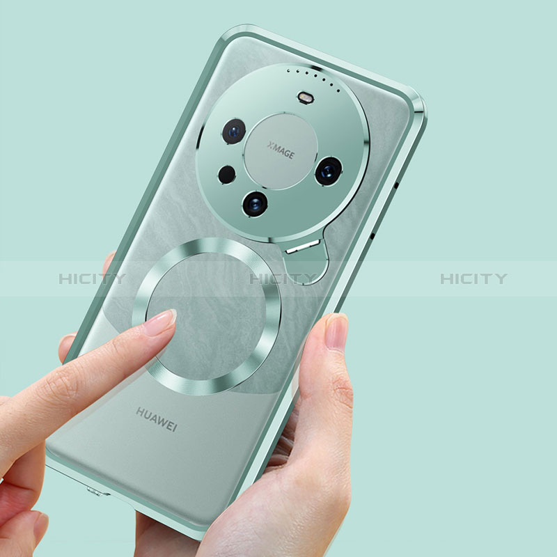 Huawei Mate 60用ケース 高級感 手触り良い メタル兼プラスチック バンパー Mag-Safe 磁気 Magnetic LK2 ファーウェイ 