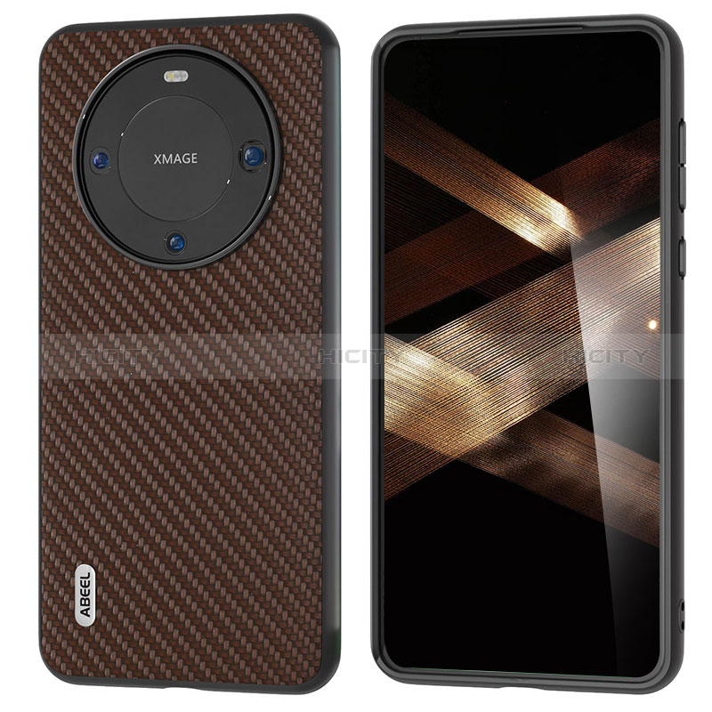 Huawei Mate 60 Pro用ケース 高級感 手触り良いレザー柄 BH3 ファーウェイ ブラウン