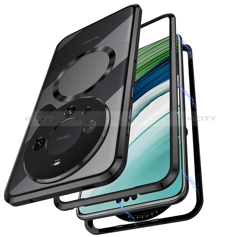 Huawei Mate 60 Pro+ Plus用ケース 高級感 手触り良い メタル兼プラスチック バンパー Mag-Safe 磁気 Magnetic LK2 ファーウェイ 