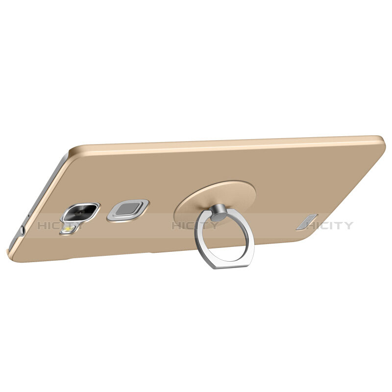 Huawei Mate 7用ハードケース プラスチック 質感もマット アンド指輪 ファーウェイ ゴールド