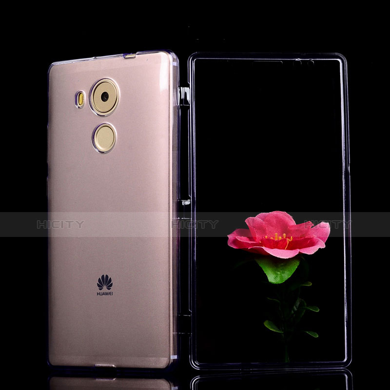 Huawei Mate 8用ソフトケース フルカバー クリア透明 ファーウェイ ピンク