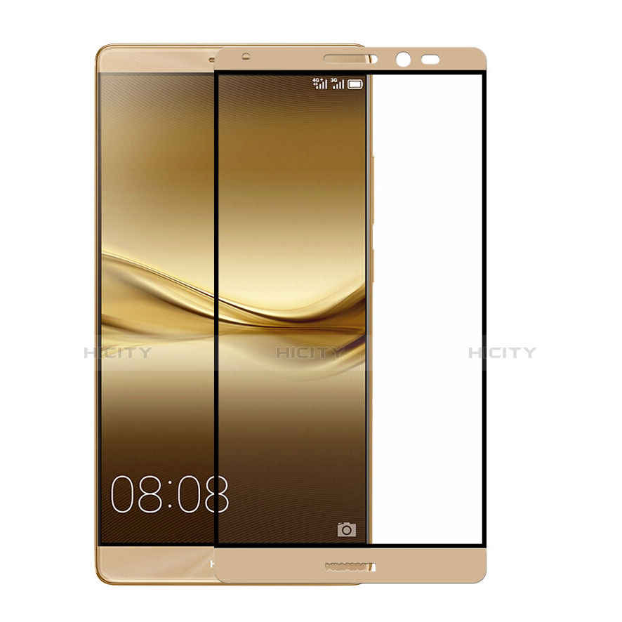 Huawei Mate 8用強化ガラス フル液晶保護フィルム ファーウェイ ゴールド