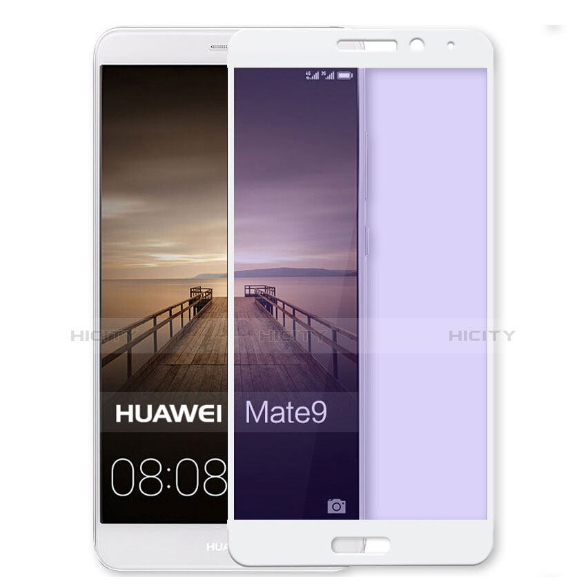 Huawei Mate 9用アンチグレア ブルーライト 強化ガラス 液晶保護フィルム B01 ファーウェイ ネイビー