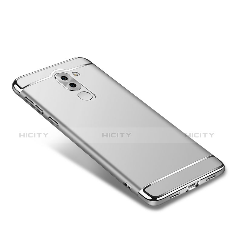 Huawei Mate 9 Lite用ケース 高級感 手触り良い メタル兼プラスチック バンパー M02 ファーウェイ シルバー