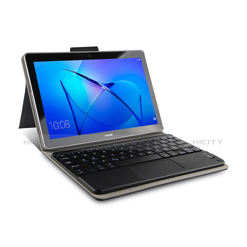 Huawei MediaPad T3 10 AGS-L09 AGS-W09用手帳型 レザーケース スタンド アンド キーボード ファーウェイ ブラック