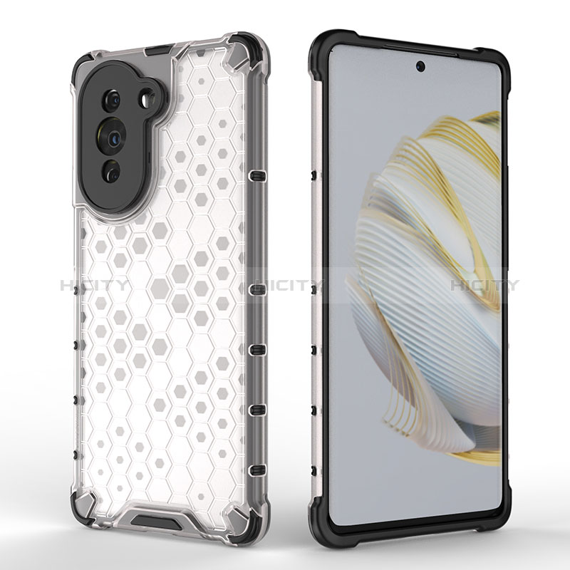 Huawei Nova 10用360度 フルカバー ハイブリットバンパーケース クリア透明 プラスチック カバー AM2 ファーウェイ 