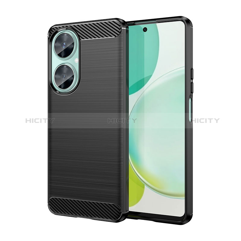 Huawei Nova 11i用シリコンケース ソフトタッチラバー ライン カバー ファーウェイ ブラック