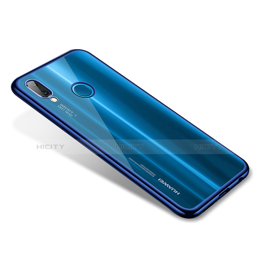 Huawei Nova 3e用極薄ソフトケース シリコンケース 耐衝撃 全面保護 クリア透明 H02 ファーウェイ ネイビー