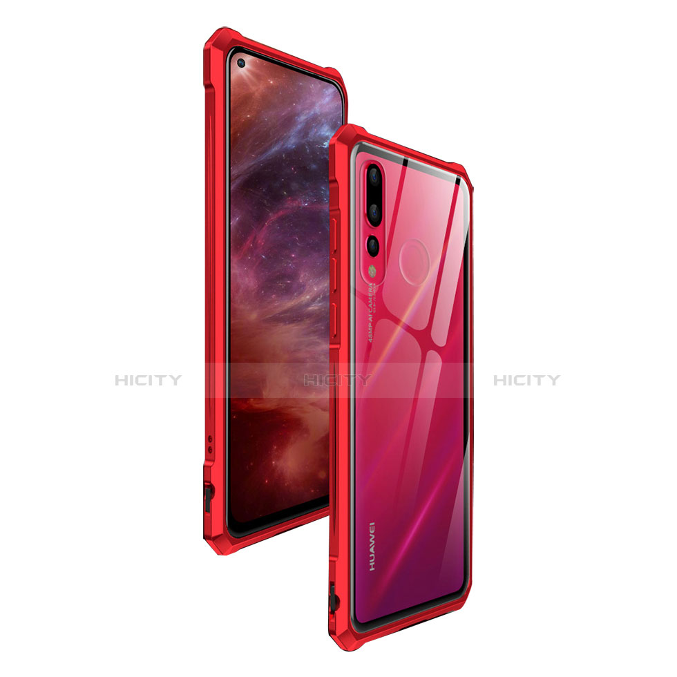 Huawei Nova 4用ケース 高級感 手触り良い アルミメタル 製の金属製 バンパー 鏡面 カバー ファーウェイ 