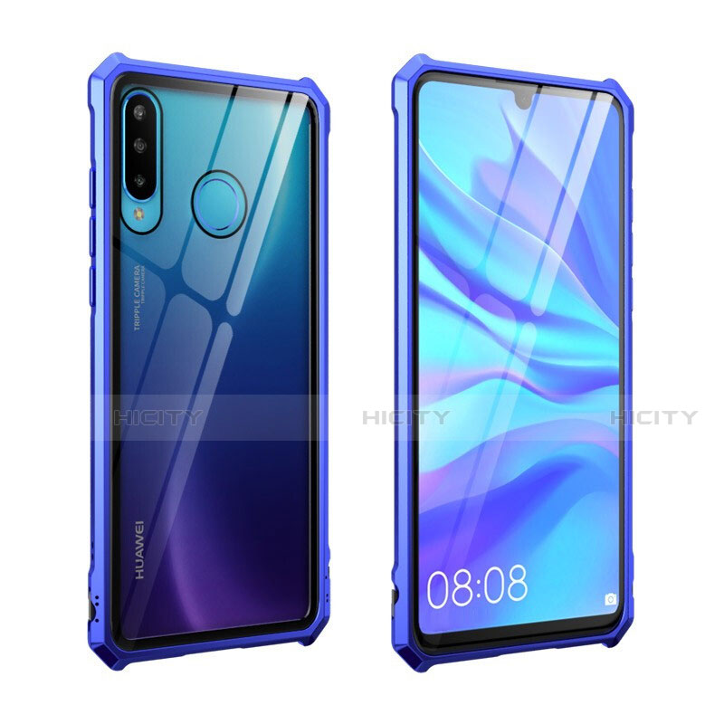 Huawei Nova 4e用ケース 高級感 手触り良い アルミメタル 製の金属製 360度 フルカバーバンパー 鏡面 カバー ファーウェイ 