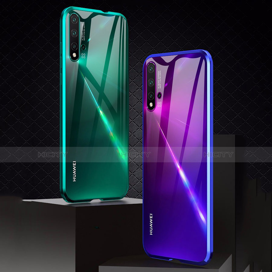 Huawei Nova 5用ケース 高級感 手触り良い アルミメタル 製の金属製 360度 フルカバーバンパー 鏡面 カバー ファーウェイ 