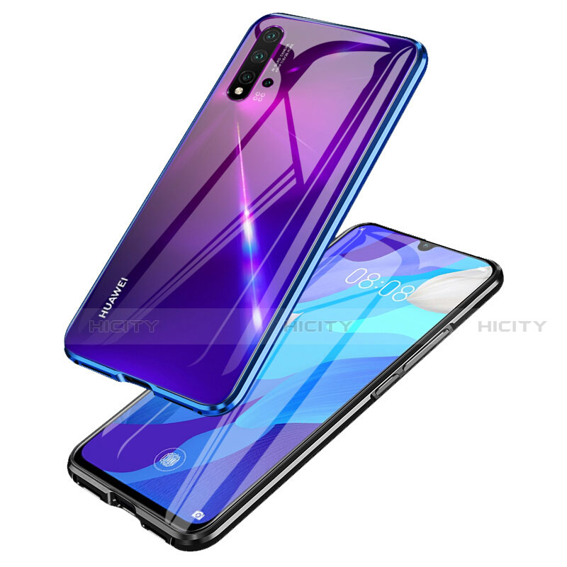 Huawei Nova 5用ケース 高級感 手触り良い アルミメタル 製の金属製 360度 フルカバーバンパー 鏡面 カバー T06 ファーウェイ 