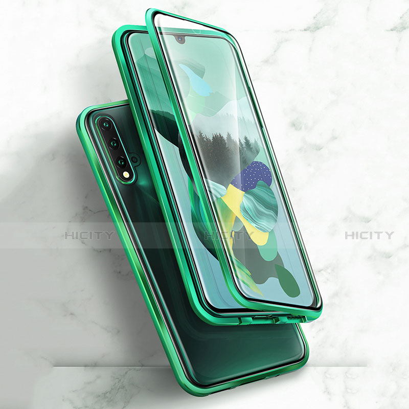 Huawei Nova 5用ケース 高級感 手触り良い アルミメタル 製の金属製 360度 フルカバーバンパー 鏡面 カバー T03 ファーウェイ 