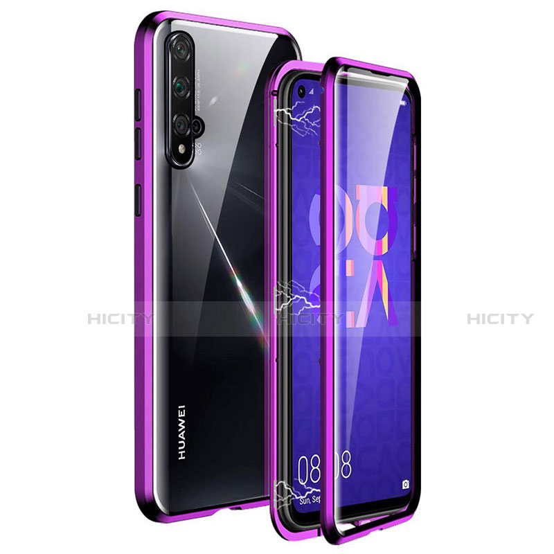 Huawei Nova 5T用ケース 高級感 手触り良い アルミメタル 製の金属製 360度 フルカバーバンパー 鏡面 カバー T11 ファーウェイ 