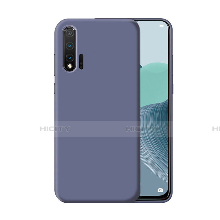 Huawei Nova 6 5G用360度 フルカバー極薄ソフトケース シリコンケース 耐衝撃 全面保護 バンパー C04 ファーウェイ パープル