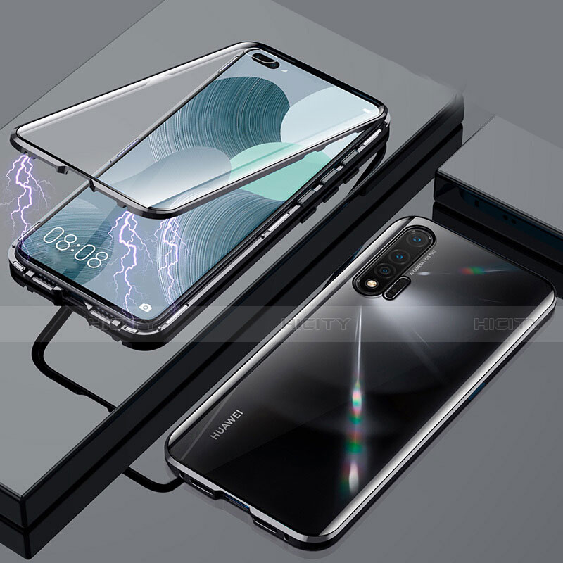Huawei Nova 6用ケース 高級感 手触り良い アルミメタル 製の金属製 360度 フルカバーバンパー 鏡面 カバー T04 ファーウェイ 
