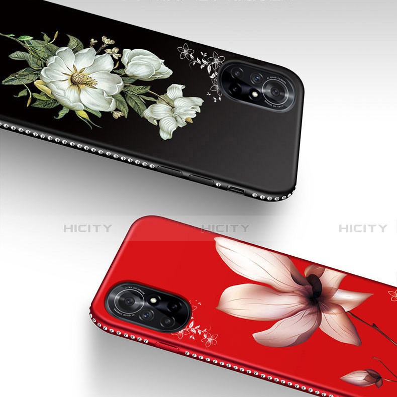 Huawei Nova 8 Pro 5G用シリコンケース ソフトタッチラバー 花 カバー ファーウェイ 