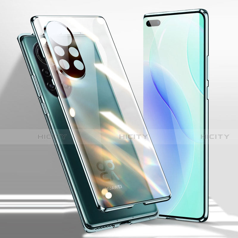 Huawei Nova 8 Pro 5G用ケース 高級感 手触り良い アルミメタル 製の金属製 360度 フルカバーバンパー 鏡面 カバー ファーウェイ 