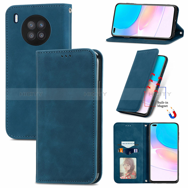 Huawei Nova 8i用手帳型 レザーケース スタンド カバー S04D ファーウェイ 